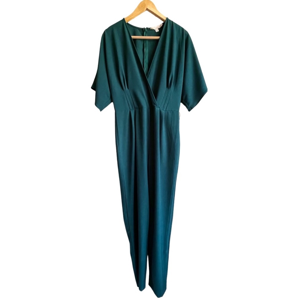 Anthropologie Wrapped Green Maxi Jumpsuit. Size 10